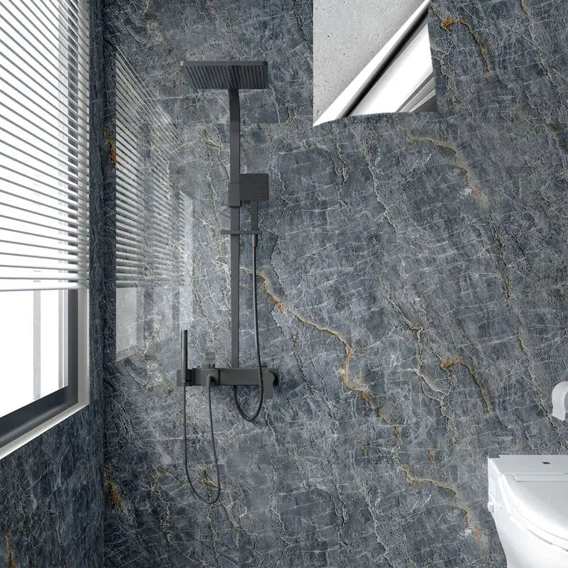 Foil Marble Self Adhesive Waterproof Wallpaper for Bathroom Wall Deocr Kitchen Oil Peoof High Temperature Resistance Stickers