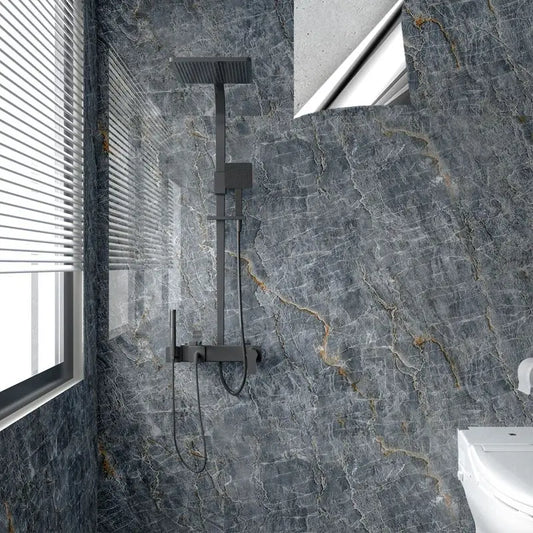Foil Marble Self Adhesive Waterproof Wallpaper for Bathroom Wall Deocr Kitchen Oil Peoof High Temperature Resistance Stickers