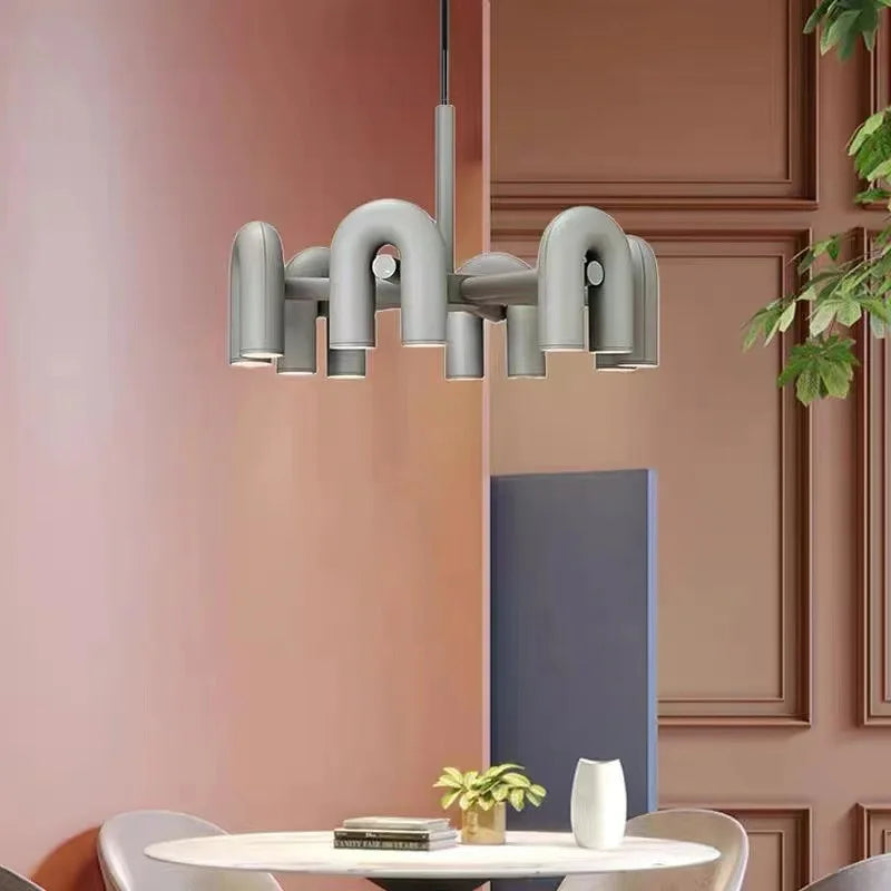Cirkus scandinavian pendant light LED U-shaped tube chandelier Simple creative lamp Living Room Decoration restaurant lights