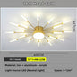 Led Firework Chandelier Dimmable For Living Room Bedroom Milk Yellow Ceiling Chandelier Dining Room LED Ceiling Lamp With Remote
