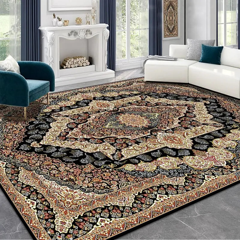 Persian Style Carpet for Living Room Home Decoration Retro Lounge Rug Soft Bedroom Carpet Non-slip Bedside Mats Washable 200x300