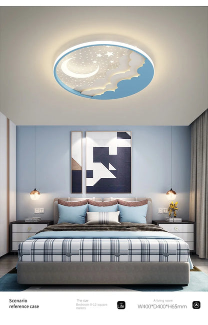 SANDYHA Nordic Children LED Ceiling Lamp Lantern Nursery Bedroom Kids Room Lustres Lampara Techo Para Quarto Home Decor Lighting