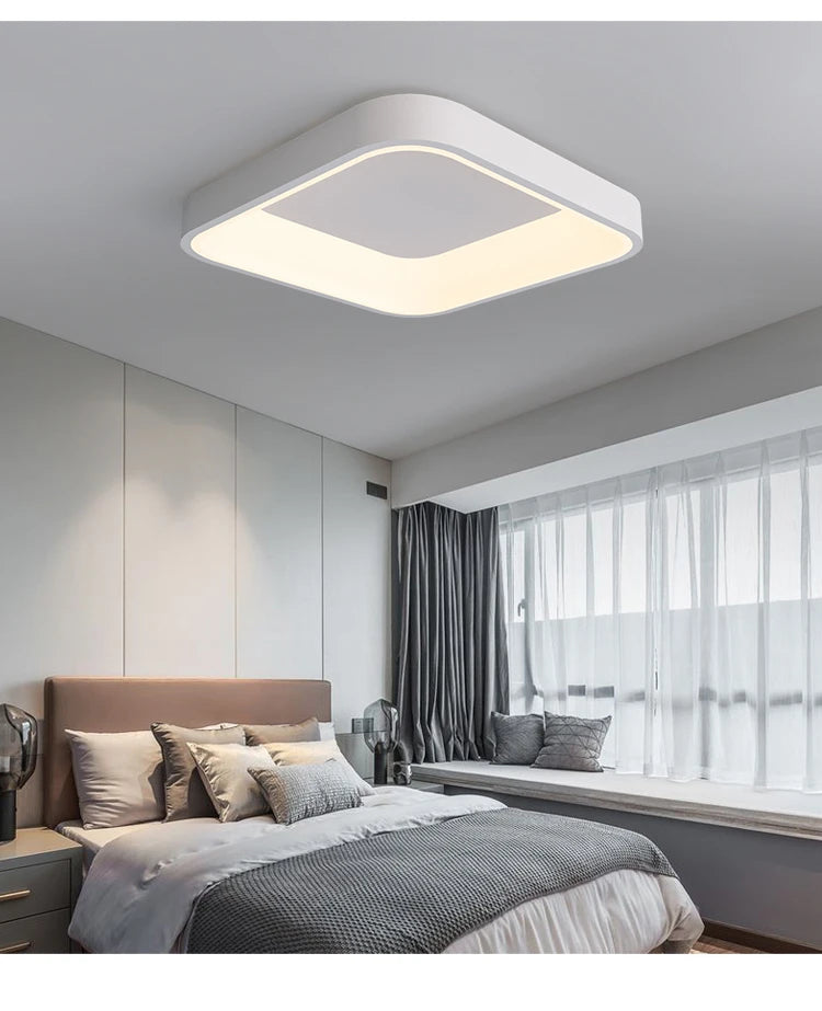 White Grey Modern led Ceiling Lights For Living Room Bedroom Dining Room dimmable Lamp indoor round sqaure Fixtures Lustres