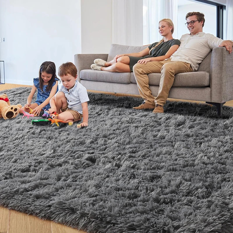 Grey Area Rugs for Living Room Bedroom carpet Soft Plush Fluffy Rug for Dorm Room Classroom Home Office Nursery Thick Carpet