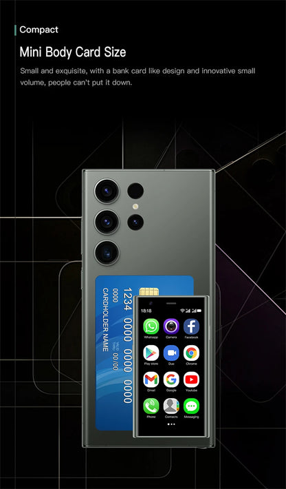 SOYES S23 Pro 3.0" Android8.1 Mini Smartphone 2GB RAM 16GB ROM Dual SIM Standby 1000mAh 3G Network Compact Mobile Phone