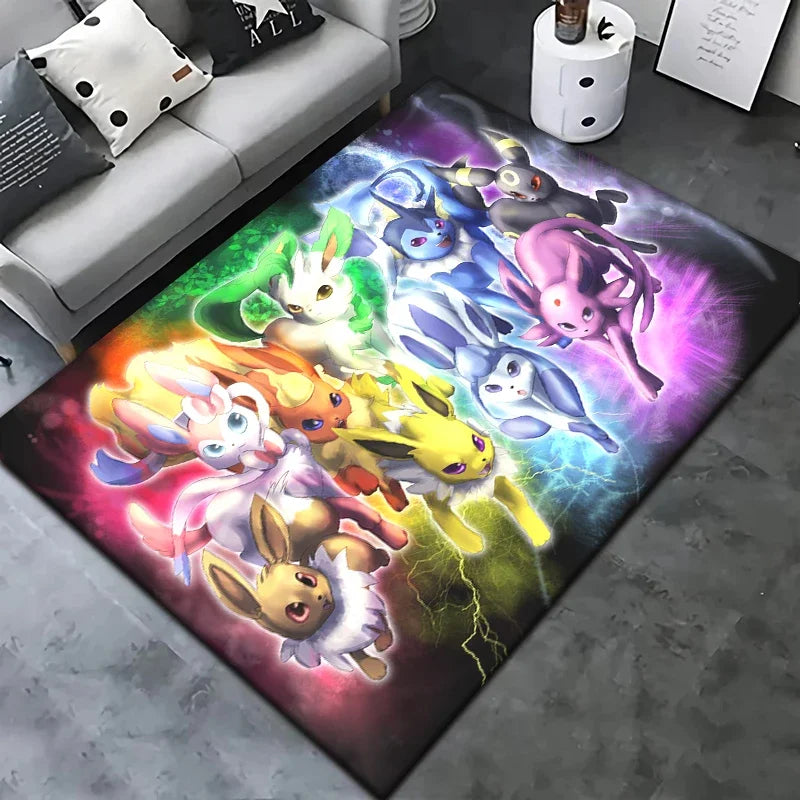Pokemon Cartoon Carpet Rug for Living Room Bedroom Decoration Picnic Camp Kitchen Carpet Crawling Carpet Decoration