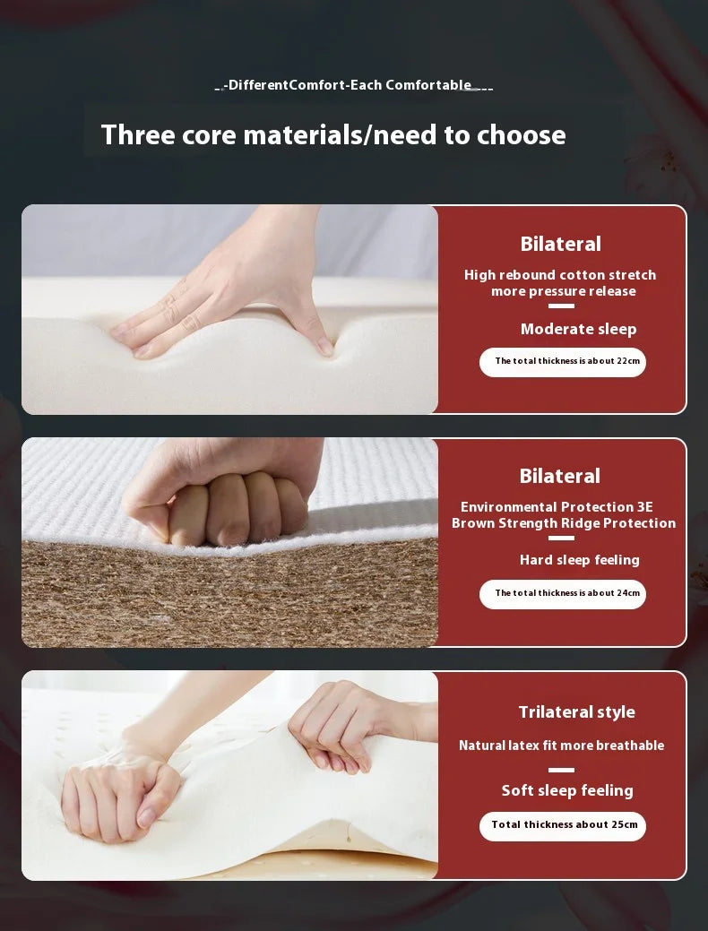 Double Spring Round Mattresses Folding Hard Foldable Queen Round Mattress King Size Sleeping Colchon Plegable Bedroom Furniture
