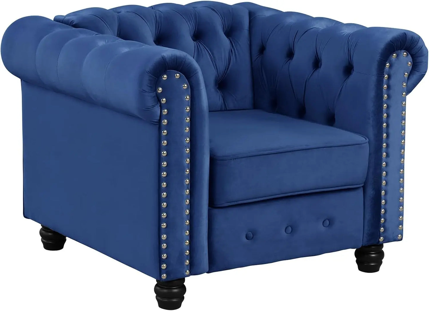 Chair for Living Room,Velvet No Sagging, Living 24'' Comfy Seat Depth, Accent Tool-Free Assemble
