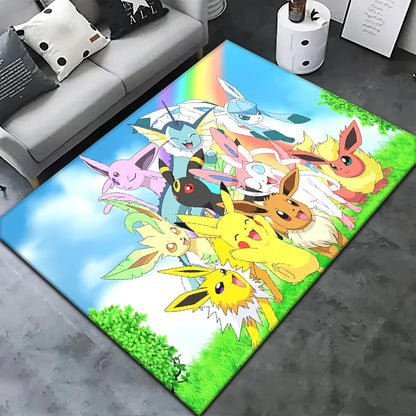 Pokemon Cartoon Carpet Rug for Living Room Bedroom Decoration Picnic Camp Kitchen Carpet Crawling Carpet Decoration