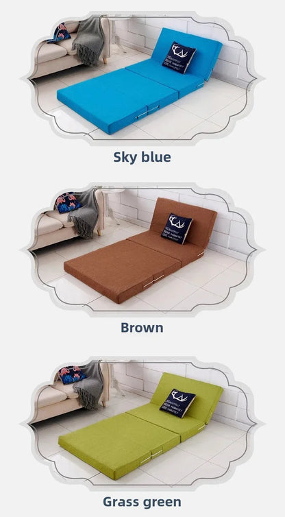 Memory Foam Folding Mattress Office Nap Bed Compact Tatami Yoga Mat Foldable Sponge Mattress Portable Single Bed for Easy