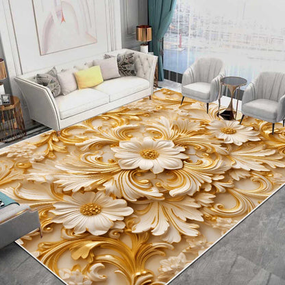 European Style Flower Carpet for Living Room Home Luxury Large Area Soft Rug for Bedroom Decor Non-slip Floor Mat Ковер Tapis