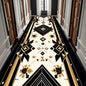 Luxury Black Golden Long Corridor Carpet Hall Runner Decor Non-slip Washable Stairway Rugs European Aisle Floor Mat Customizable