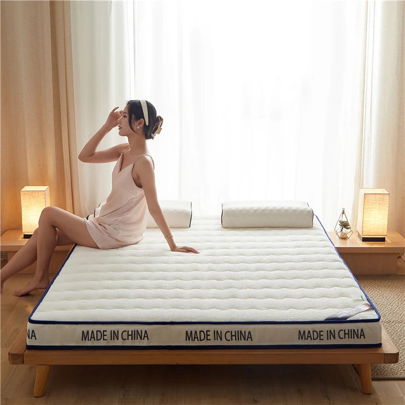 Latex mattress lamb fleece household 1.8/2.0m fashion tatami thickened student dormitory single double cushion warm mat