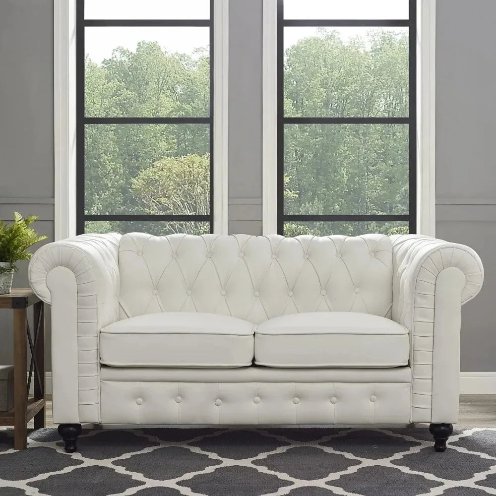 Chesterfield Sofa Set Living Room Chair Juegos Leather Couch Sofa Chair for Bedroom Modern Chesterfield Tufted Leather Chair