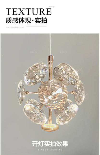 Modern K9 Pure Crystal Bedside Small Chandelier Light Lluxury Crystal Wall Lamp Corridor Ceiling Lamp Bar Decoration Noble Lamps