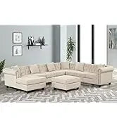 Morden Fort white leather love seat and sofa set, modern luxury and comfy furniture sleeper pouches for living room, apartment,