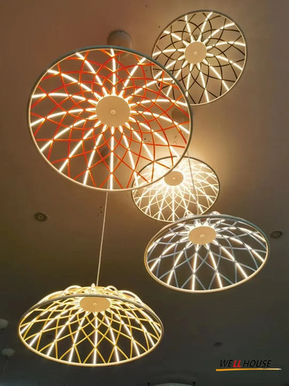Designer Skynest Pendant Light Foscarini Mesh Macaron Lamp Living Room Staircase Restaurant Bar Chandelier Home Decor Aesthetic