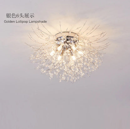 Dandelion Crystal Chandelier Nordic Modern Living room Dining Room Bedroom Ceiling Light Room Light Fireball Decorative Light