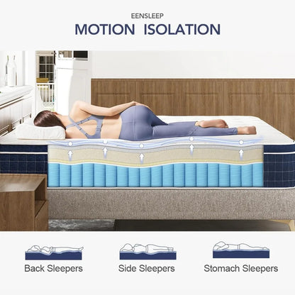King Size Mattress,12 Inch Firm Hybrid King Mattress , Mattress King Size With Memory Foam and Independent Pocket Springs