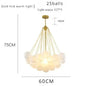 Nordic Bubble Glass Chandelier for Living Dining Table Room Decoration Frosted Glass Gold Black LED Ceiling Pendant Light