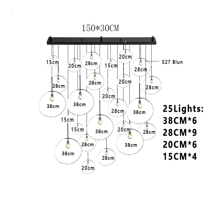 Nordic Lava Loft LED Pendant Light Modern Light PVC Lighting Living Room Indoor Decor Home Fixtures Kitchen Hanging Pendant Lamp