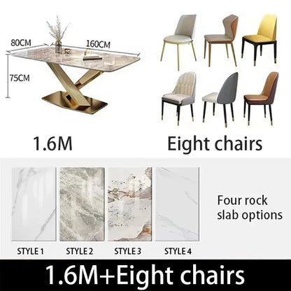 Luxury Dining Table Manger Chair Set Living Room Console Table Dressing Gold Space Savers Multifunction Yemek Masaları Furniture
