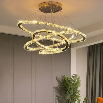 2024 Modern Crystal Ceiling Hanging Chandeliers for Living Dining Table Room Bedroom Lamps Home Decorations Pendant Light Lustre