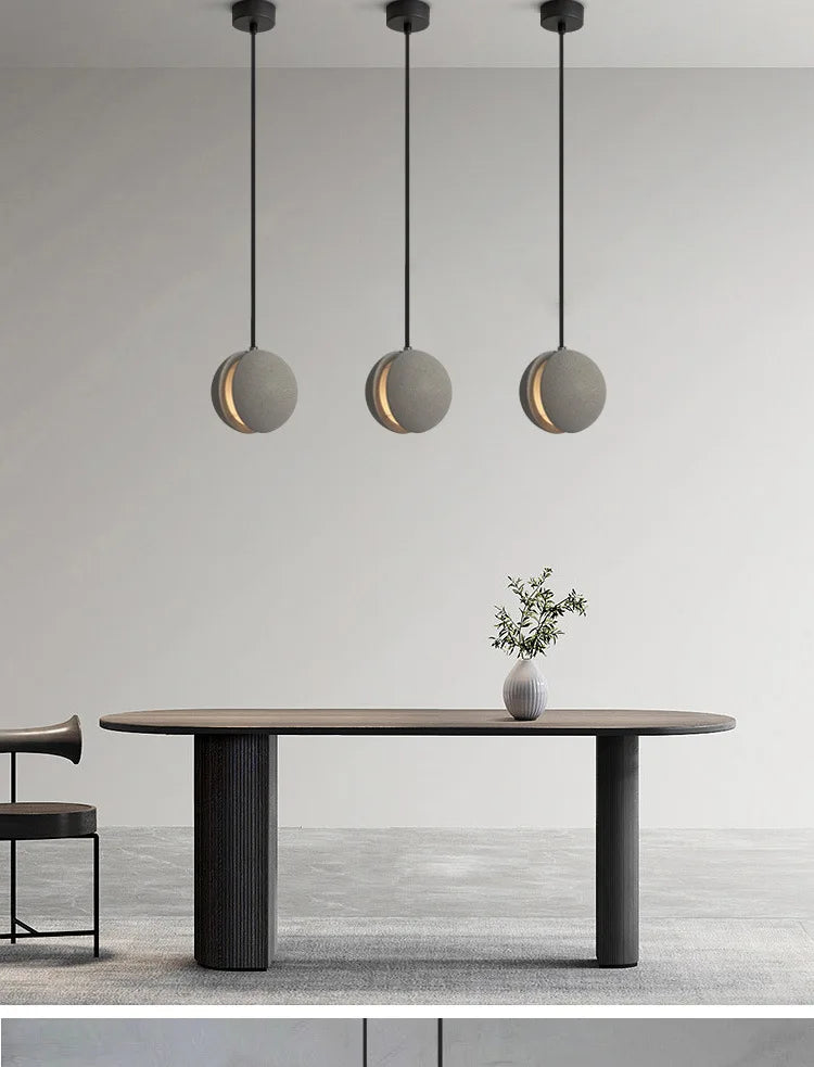 Chandelier Modern Chandelier Modern LED Concrete Ball Pendant Light Minimalist Mini Globe Cement Chandelier Home Decor