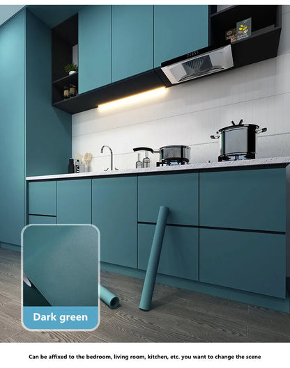 Modern Self-Adhesive Waterproof Wall Stickers, Vinyl Film, Contact Paper, Monochromatic, Cabinet, Home Decor, Kitchen