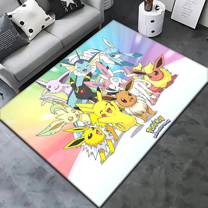 Pokemon Cartoon Carpet Rug for Living Room Bedroom Decoration Picnic Camp Kitchen Carpet Crawling Carpet Decoration