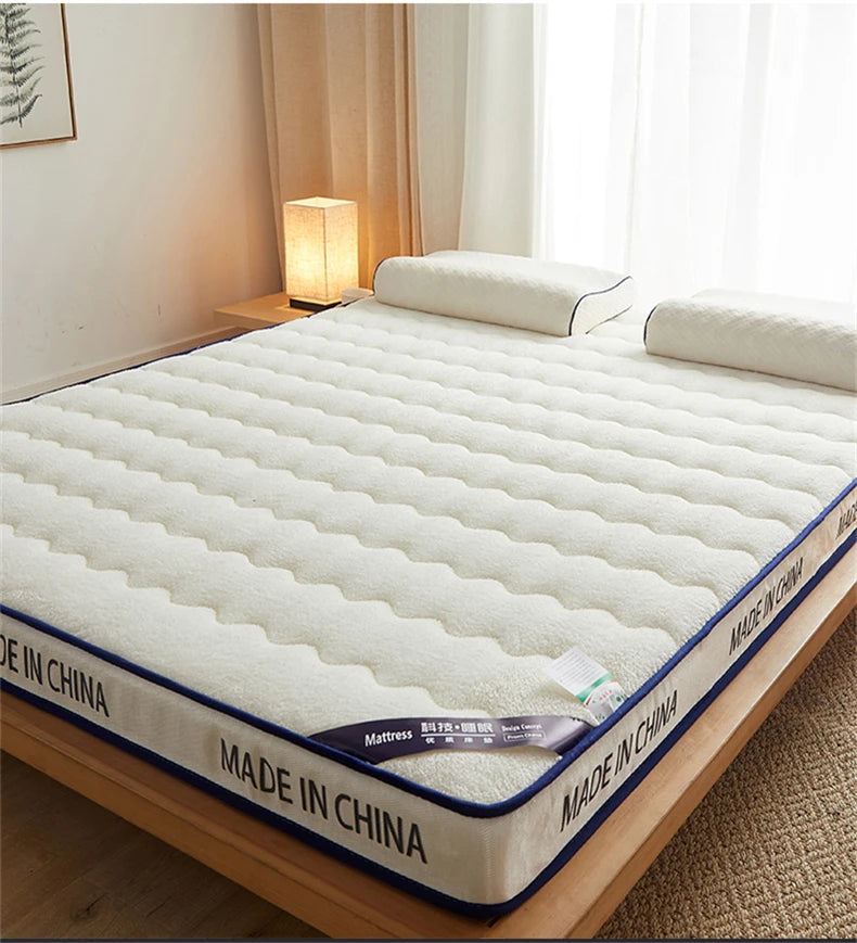 Latex mattress lamb fleece household 1.8/2.0m fashion tatami thickened student dormitory single double cushion warm mat