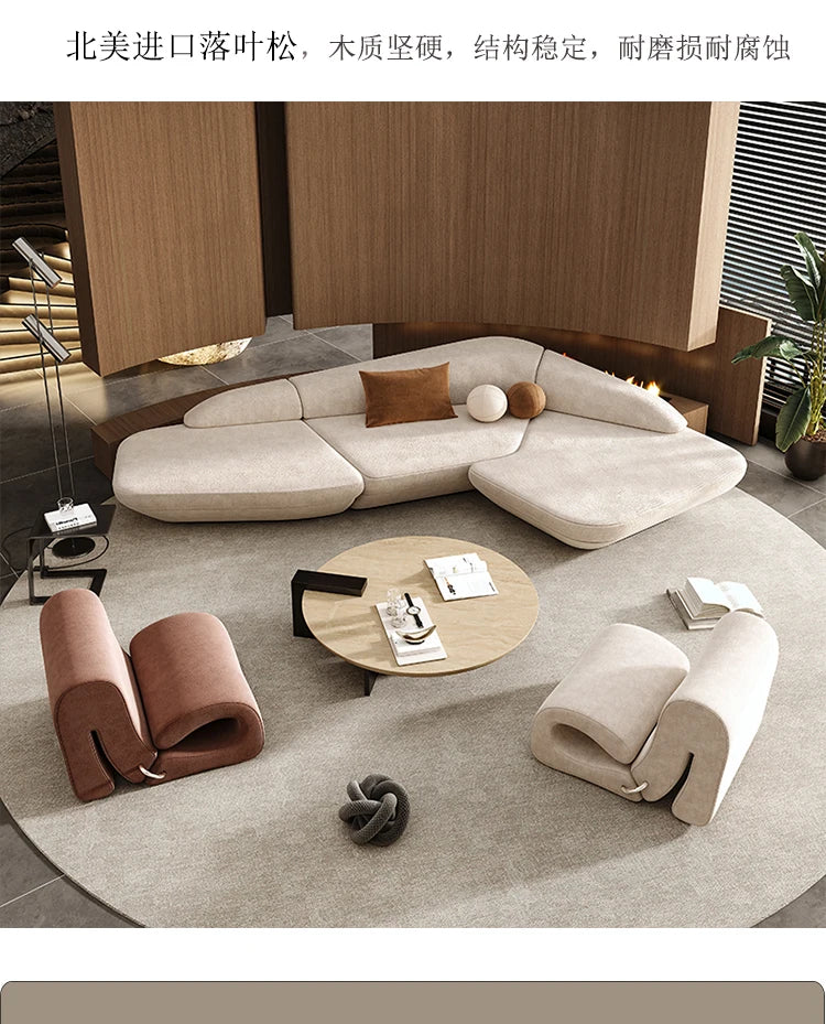 Design European Modern Sofas Leisure Light Luxury  Comfortable High Quality Living Room Sofa Sectional Decor  Muebles Furniture