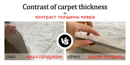 Thicken plush carpet home decoration Large Area Rug Fluffy warm winter carpets for living room rugs for Bedroom floor mats