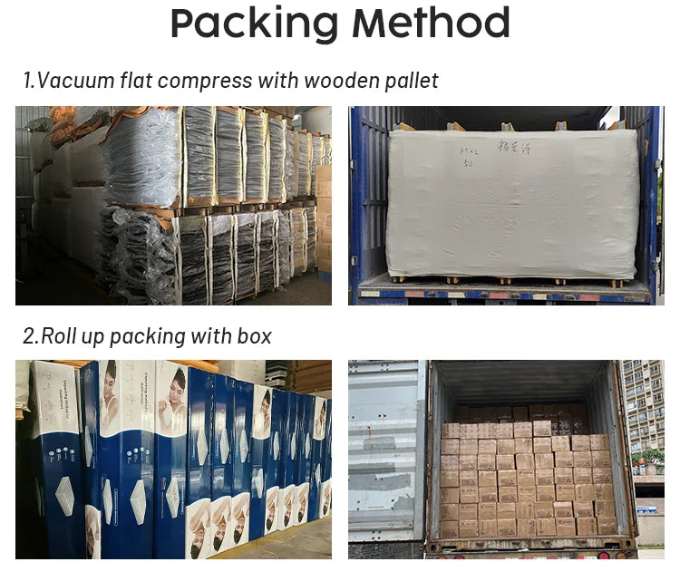Wholesale Bed Mattresses Luxury California King Size Pillow Top Memory Foam Spring Hybrid Mattress