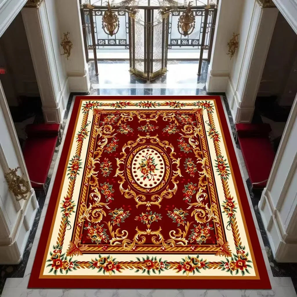 Black Gold High-end Luxury Carpet Living Room Large Area Rug Europe and America Home Decoration Bedroom Rug Washable Floor Mat