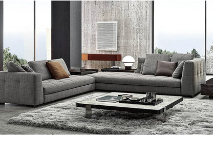 Italian Modern Sectional living room sofa set leather corner office sale