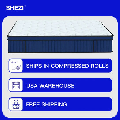 SHEZI Factory's Best Comfortable Soft Memory Foam Mattress Box Spring for Bedroom Use Factory-Compressed