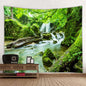 Green jungle tapestry beautiful natural forest large wall hanging hippie bohemian mandala wall art home decoration 8 sizes