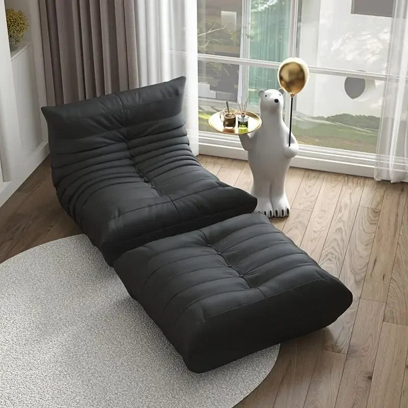 Fireside Chair for Adult Armless Floor Sofa Soft Comfy Lounge Chair Foam Sofa Accent Chair for Living Room Bedroom Bean Bag Sofa
