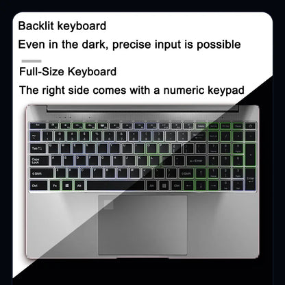 New 15.6" Inch Laptop Windows 11 Pro N5095 1920x1080 32GB+2048 GB Backlit Keyboard Portable Office Entertainment Laptop