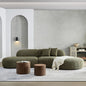 135"Curved Sectional Sofa,Modern Boucle Fabric Upholstered Modular Couch Oversized 6-Seat Sofa for Living Room,Bedroom,Apartment