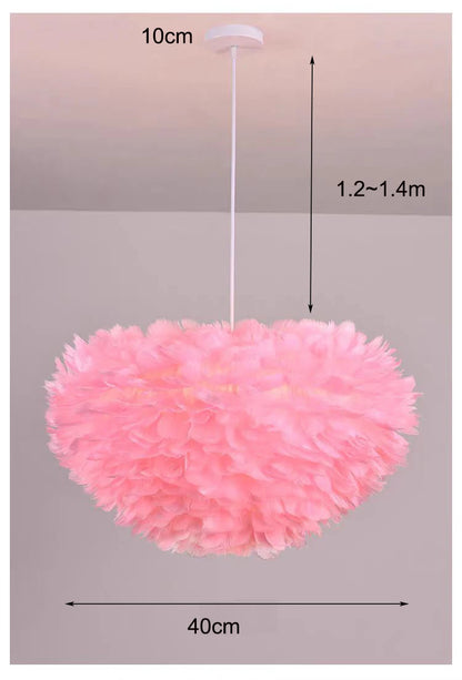 Feather Chandelier Modern Large Goose Feather Living Room Bedroom Feather Chandelier Warm and Fashionable Clothing Store Chandel