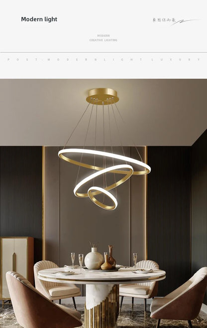 LED Chandelier Ring Ceiling Lighting For Living Room Bedroom Dining Room Kitchen Ceiling Chandelier Lustre Home Light Fixtures