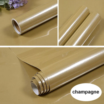 PVC Waterproof Oil-Proof Wallpaper White Self-Adhesive Kitchen Cabinet Table Top Old Furniture Renovation Color Change Stickers