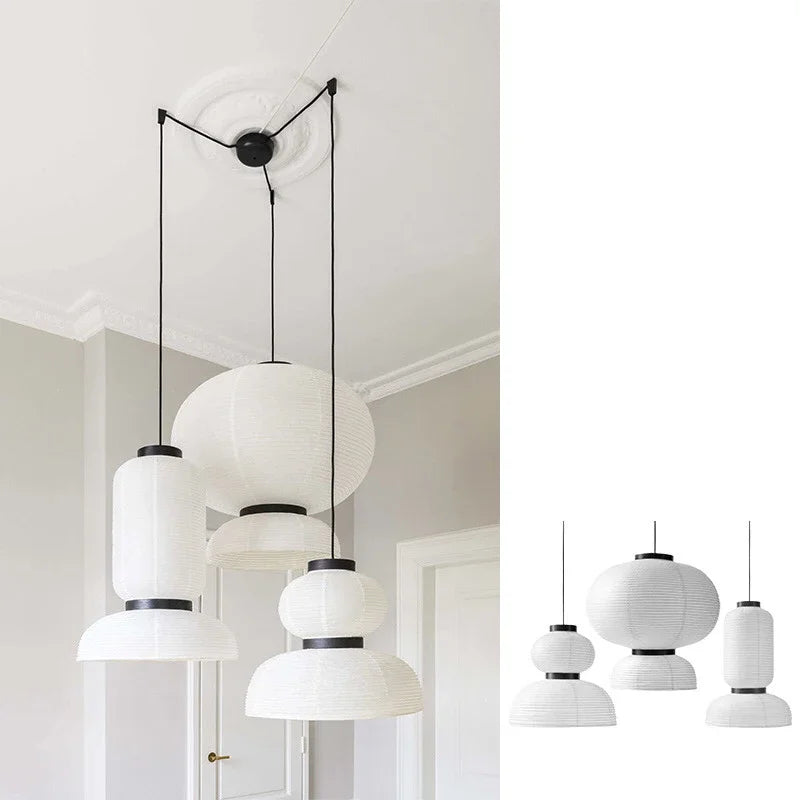 formakami light Japanese rice paper lamp vintage design wabi sabi lamp for zen room luminaire suspension dining room lighting ﻿