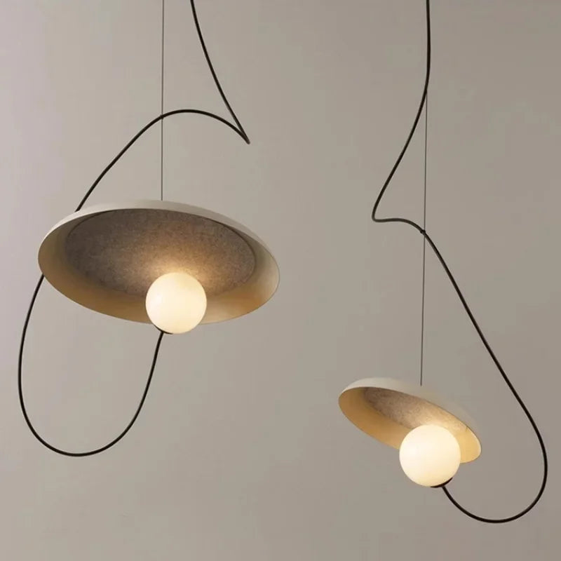 Danish minimalist restaurant circular magnetic pendant lights modern living room bedroom bedside bar table hanging lamps fixture