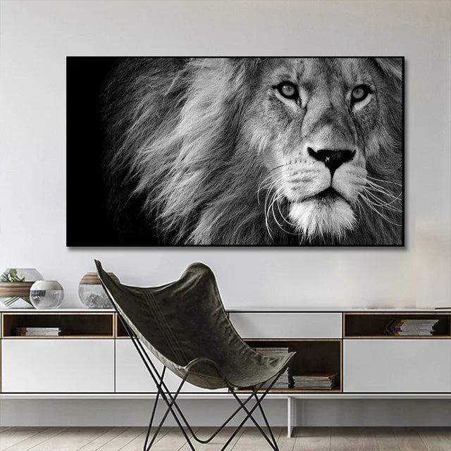 Large Size Lion Leopard Animals Posters African Elephant Tiger Wall Picture Canvas Painting One Piece Home Decoration No Frame