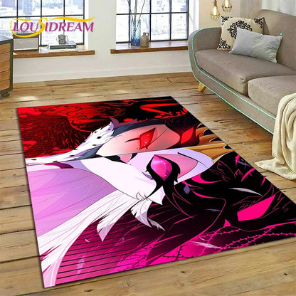 Cartoon H-Helluva Boss Blitzo H-Hazbin Hotel Carpet Rug for Bedroom Living Room Home Sofa Decoration,Child Large Decor Floor Mat