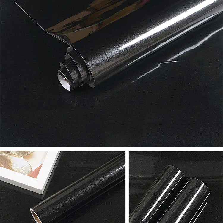 80cm Solid Color Decorative Film PVC Self Adhesive Wall Paper Furniture Renovation Stickers Kitchen Cabinet Waterproof Wallpaper