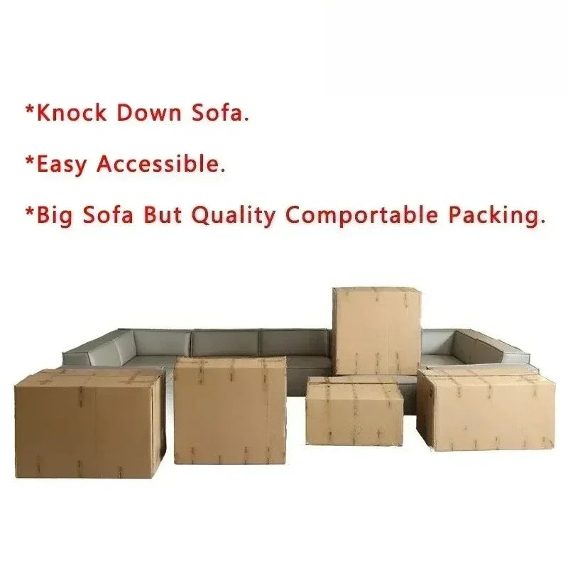 Modern KD Assembly Corner Sofa Modular Couch Fabric Gray Living Room Furniture Sectional Sofa Set sofa set living room furniture